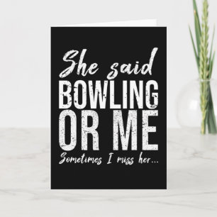 Carte Bowling drôle idée cadeau sport