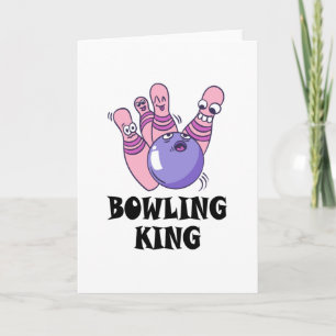 Carte Bowling King Childrens fête d'anniversaire