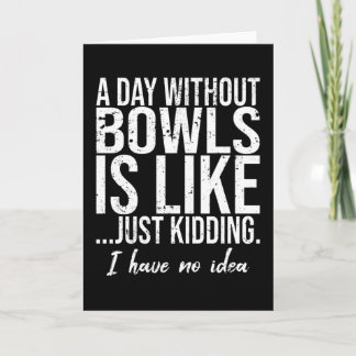 Carte Bowls drôle de sport idée cadeau