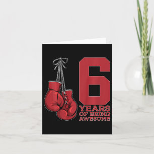 Carte Boxe 6 ans d'être merveilleux Boxer 6e anniversair