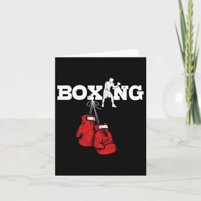 Carte Boxe Cadeaux Super Boxe Femmes Hommes Boxes Amateu (Devant)