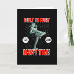 Carte Boxe d'arts martiaux Muay Thai Fighter