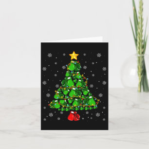 Carte Boxe de Noël Sports Amoureux Xmas Lumières Arbre P