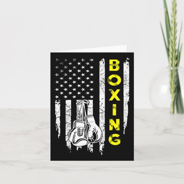 Carte Boxe Drapeau américain 4 juillet Patriotique (Devant)