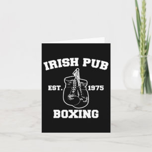 Carte Boxe drôle Pub irlandais Sport Heureux Saint-Patri