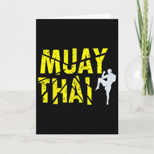 Carte Boxe Thaïlandaise - Boxeur Muay Thai Kickboxing 