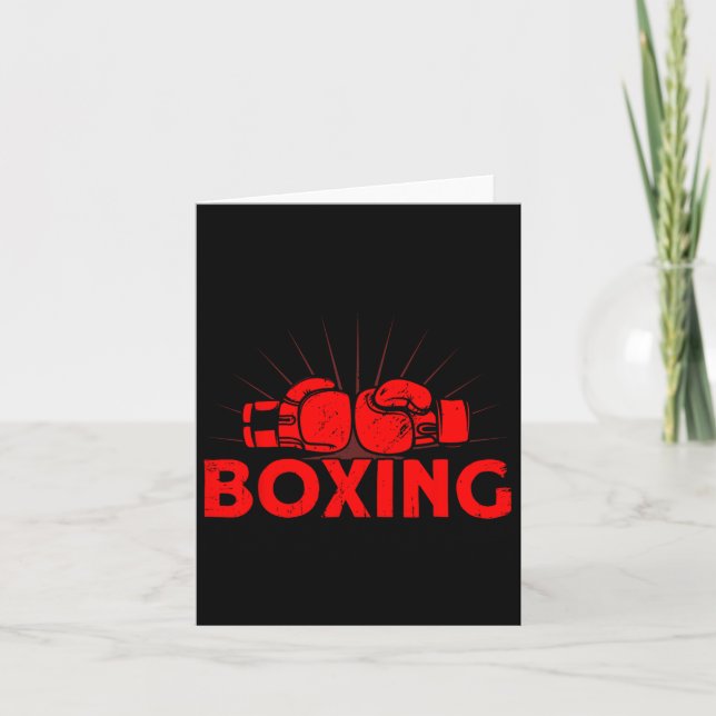 Carte Boxe titre d'amour Vintage Boxe (Devant)