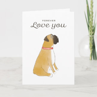 Carte Boxer Dog Greeting Card | Boxer Lover Love Card