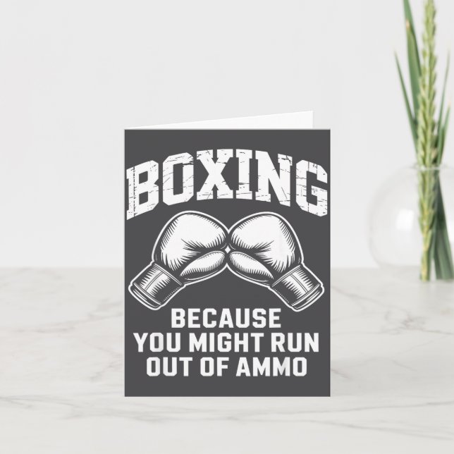 Carte Boxer Funny Quote  (Devant)