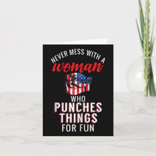 Carte Boxer Ne Met Jamais Le Mess Avec Une Femme Qui Pun