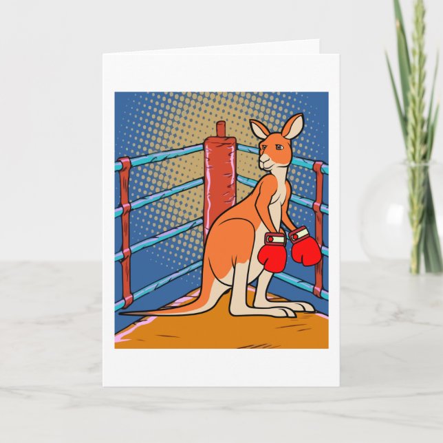 Carte Boxing Glove Boxing Kangaroo Combattre (Devant)