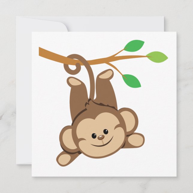 Carte Boy Swinging Monkey (Devant)