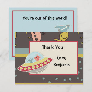 Carte Boy's Cute Space AlienThank You