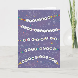 Carte Bracelets d'amitié Encouragement d'anniversaire