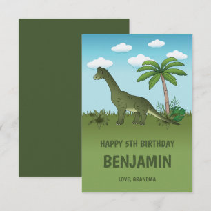 Carte Brachiosaurus Dinosaure Joyeux Anniversaire Tropic