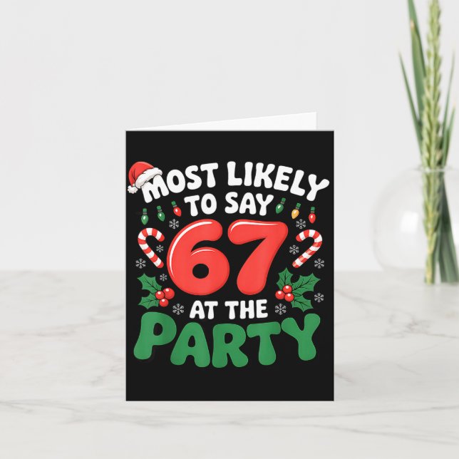 Carte Brainrot Funny Xmas 67 Meme Christmas Most Likely  (Devant)
