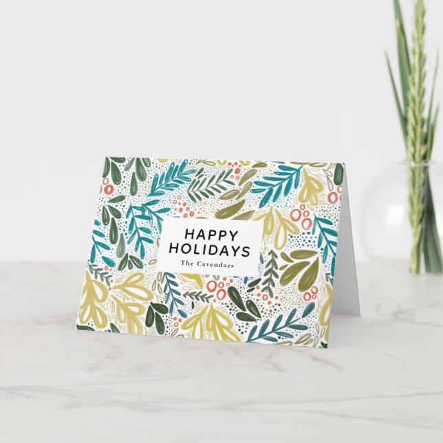Carte Bramble Botanical Holiday Salutation (Devant)