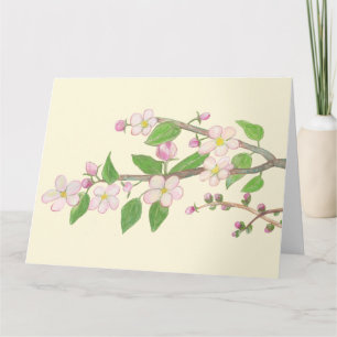 Carte Branche florissante de l'arbre Apple