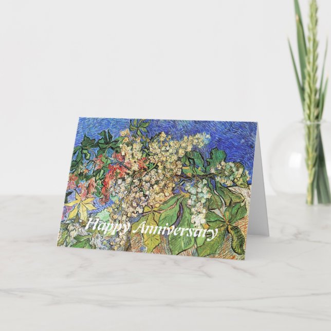 Carte Branches de châtaignes en fleurs, Van Gogh. (Devant)