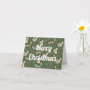 Carte Branches d'hiver Fox sans joint et Motif Feuille