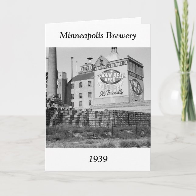 Carte Brasserie de Minneapolis, les années 1930 (Devant)