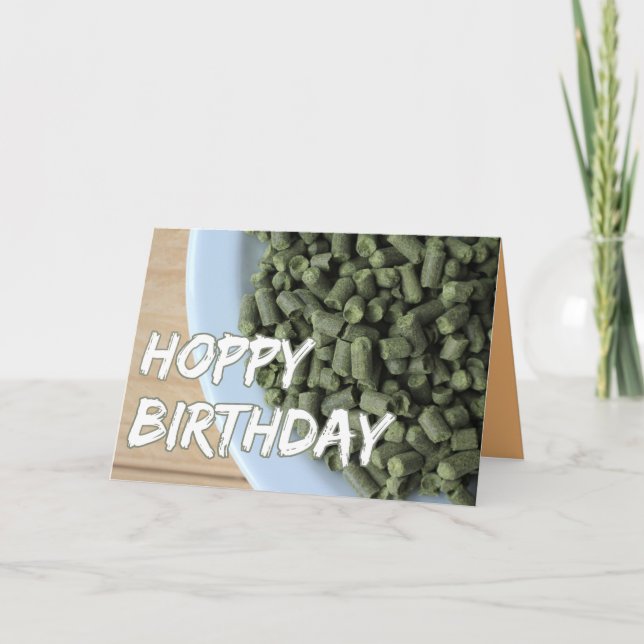 Carte Brasseurs de bière d'anniversaire Hoppy (Devant)