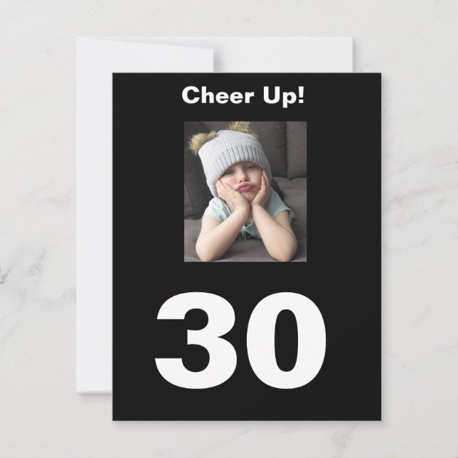 Carte Bravo ! 30e anniversaire Funny 30 Grumpy GIrl (Devant)