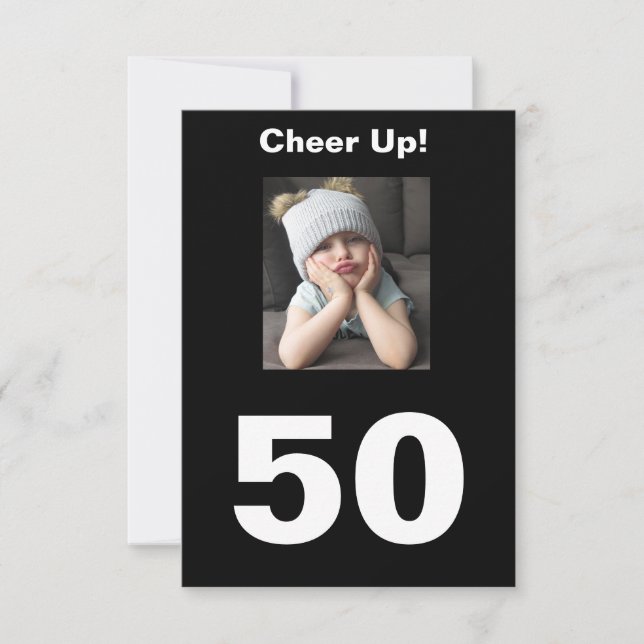 Carte Bravo ! 50e anniversaire Funny Grumpy Girl (Devant)