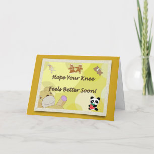 Carte Bravo Chirurgie Du Genou Teddy Bear