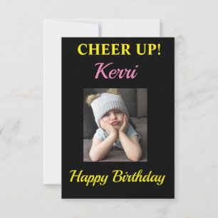 Carte Bravo ! Funny Grumpy Girl Anniversaire Sourire bri