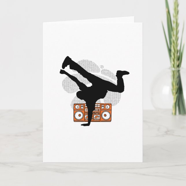 CARTE BREAKDANCER SILHOUETTE (Devant)