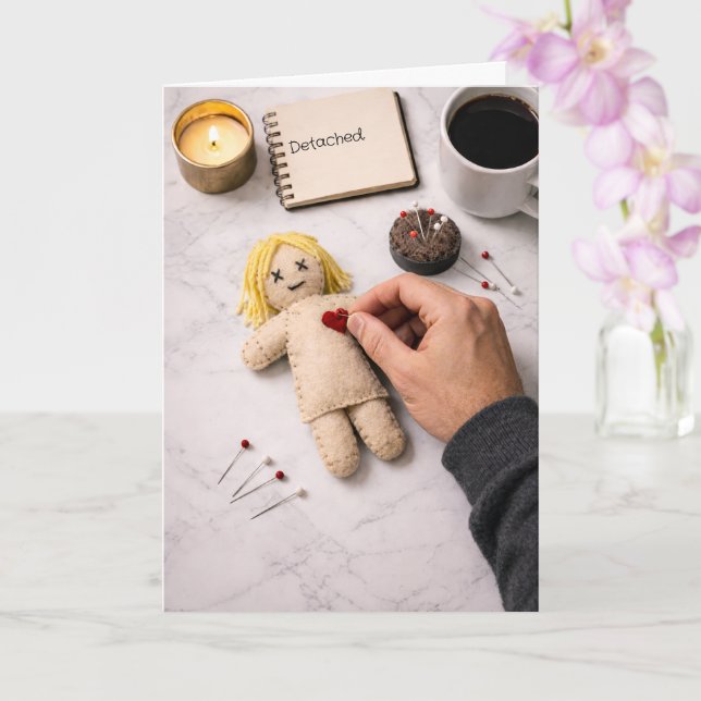 Carte Breaking Up Is Hard To Do Detached Illustration (Orchidée)