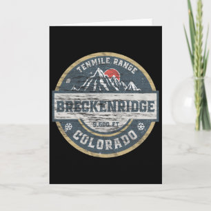 Carte Breckenridge Colorado Tenmile Range Rocky Mountain