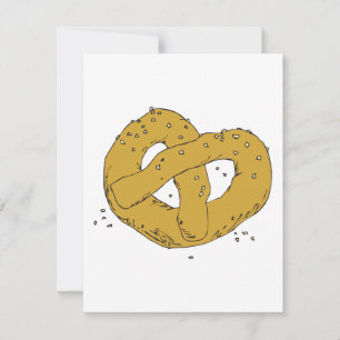 Carte bretzel chaud salé