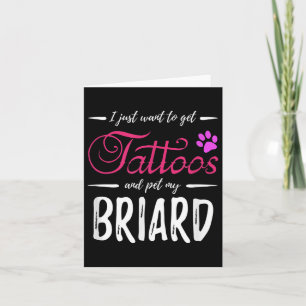 Carte Briard Amoureux des chiens Tattoo Funny Chien Mama