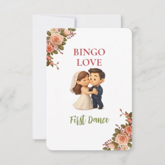 Carte Bridal Shower Game Bingo Card – First Dance