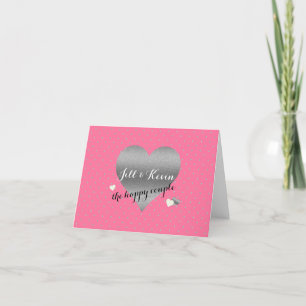 Carte Bride Co Pink & Silver Mariage Personal Party