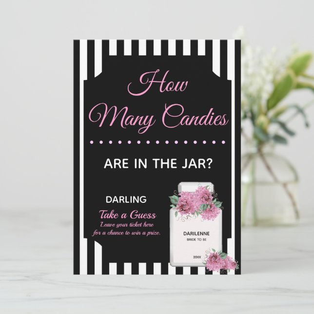 Carte BRIDE Couture Thème Party Combien de baisers jeu (Debout devant)