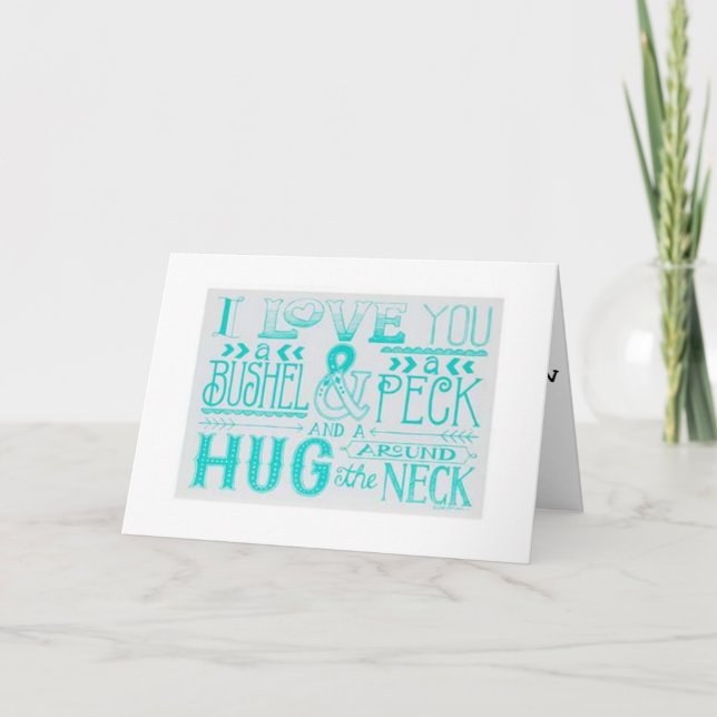 CARTE BRIDE DIT GROOM "JE T'AIME" DANS UN POÈME CUT (Devant)