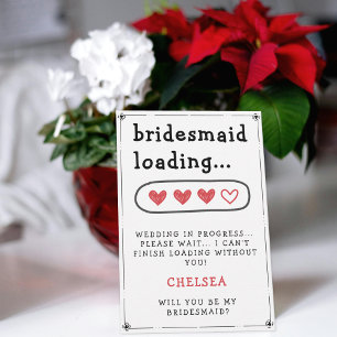 Carte Bridesmaid Chargement des coeurs Bridesmaid Propos