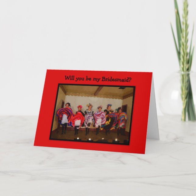 Carte Bridesmaid — Filles de la salle de danse Wild West (Devant)