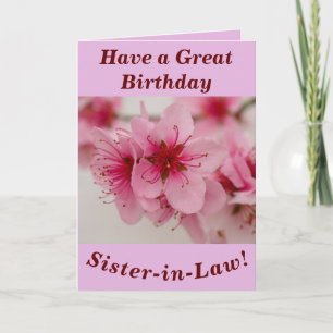Carte Bright and Bold Floral Birthday Card Soeur en droi