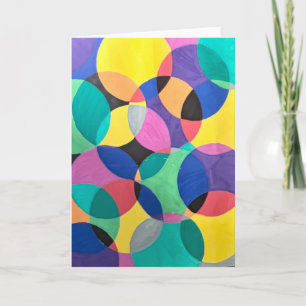 Carte Bright Bold Abstract Design Blank Grey Card