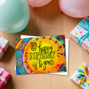 Carte Bright Gourmand Célébrez-Vous Amusants Anniversair