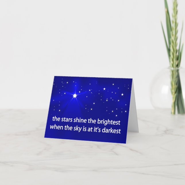 Carte Bright Stars Shine Grey (Devant)