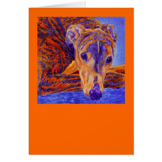 Carte Brindle #2 de lévrier - "as " (Devant)