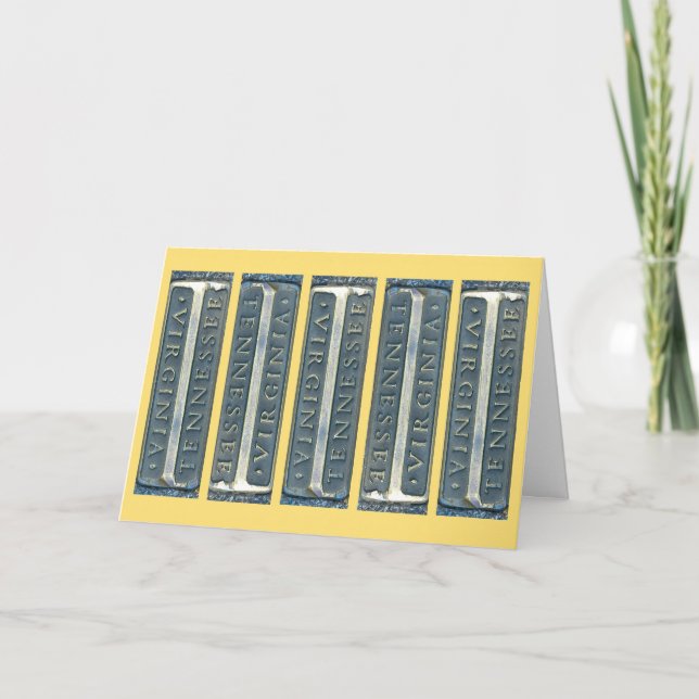 Carte Bristol Virginia Tennessee marqueur  (Devant)