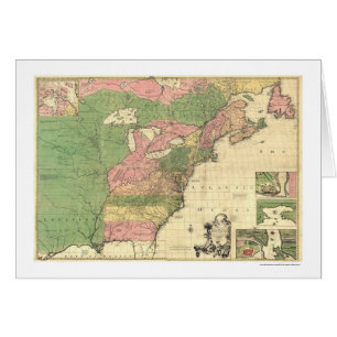 Carte britannique 1755 de l'Amérique de Français