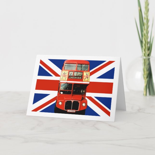 Carte British Flag et London Bus (Devant)