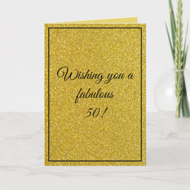 Carte Bro Elegant Gold Custom Brother 50e anniversaire (Devant)